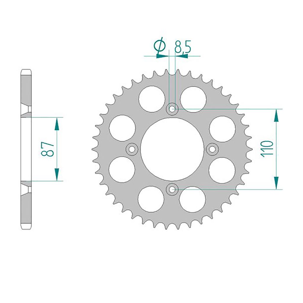 AFAM Kettenrad ALU #520 42 Zähne
