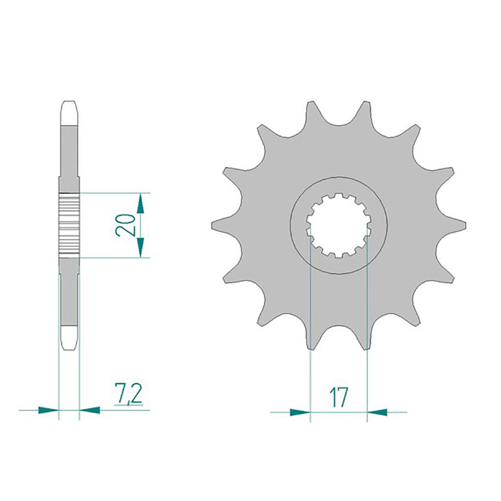 Esjot Ritzel 73202-12 #520 12 Zähne