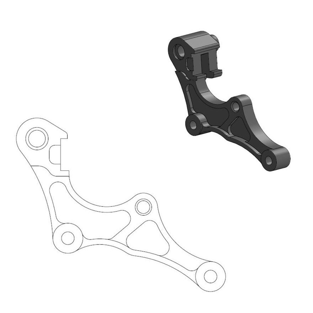 Moto-Master Bremssattel-Adapter Supermoto Street Adapter 320 mm Ø