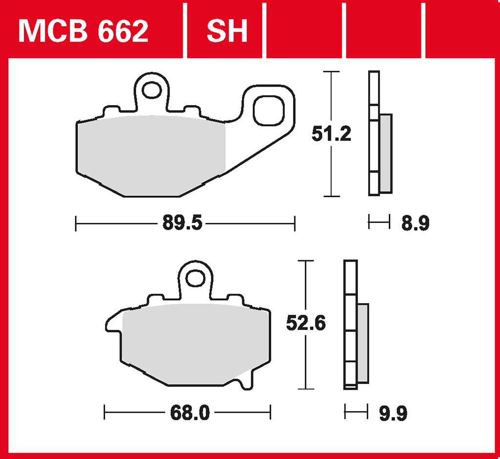 TRW Bremsbelag Sinter Street MCB662SH