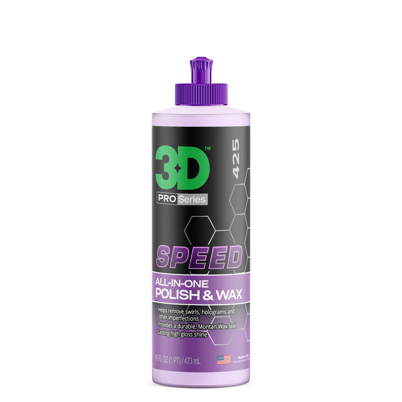 3D Speed All in One 425 Lackpolitur Glaze Wachsversiegelung 473ml