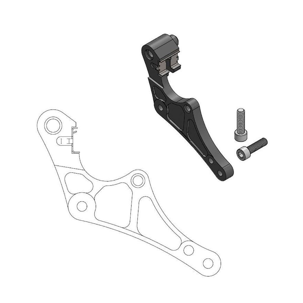 Moto-Master Bremssattel-Adapter Supermoto Street Adapter 320 mm Ø