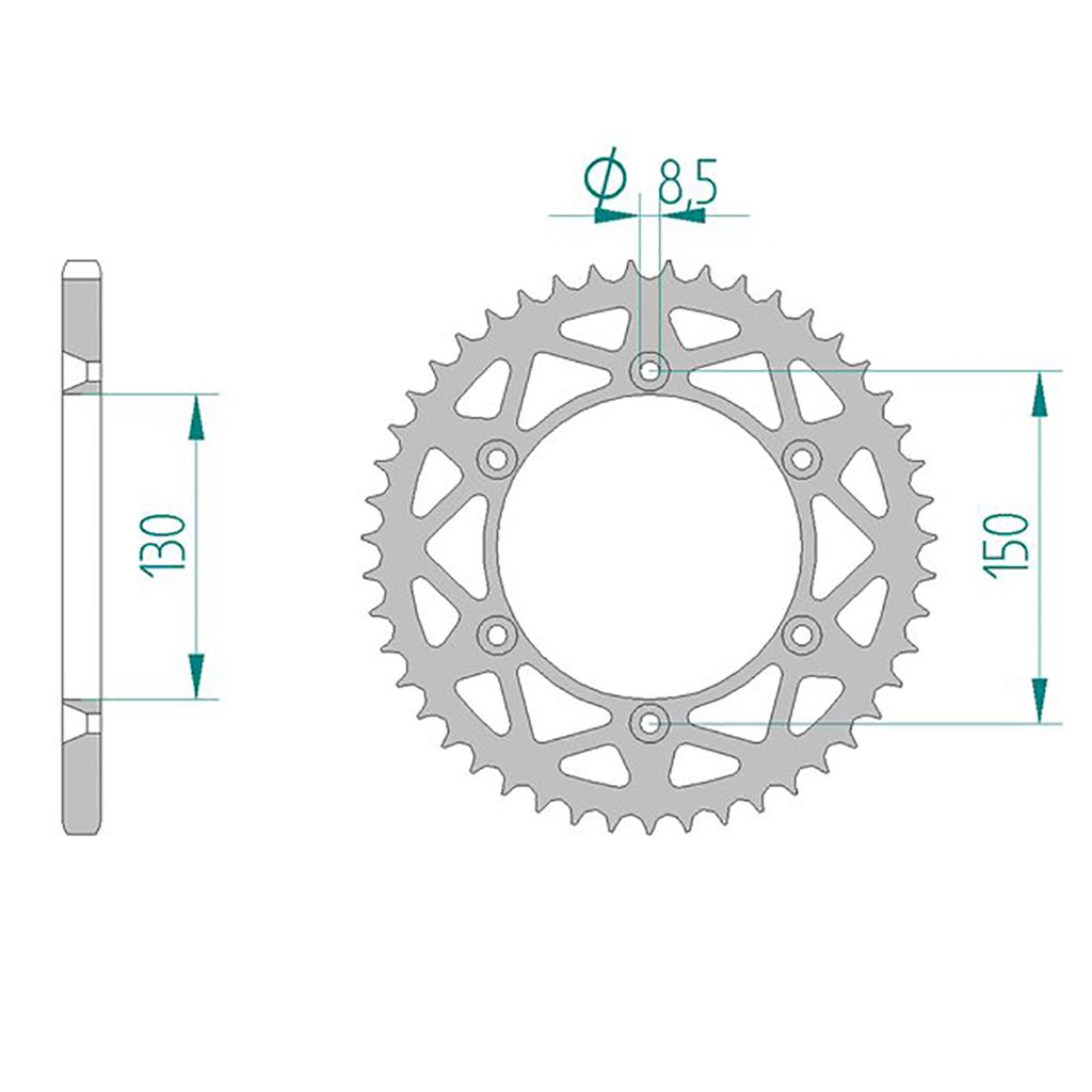 AFAM Kettenrad ALU #520 51 Zähne