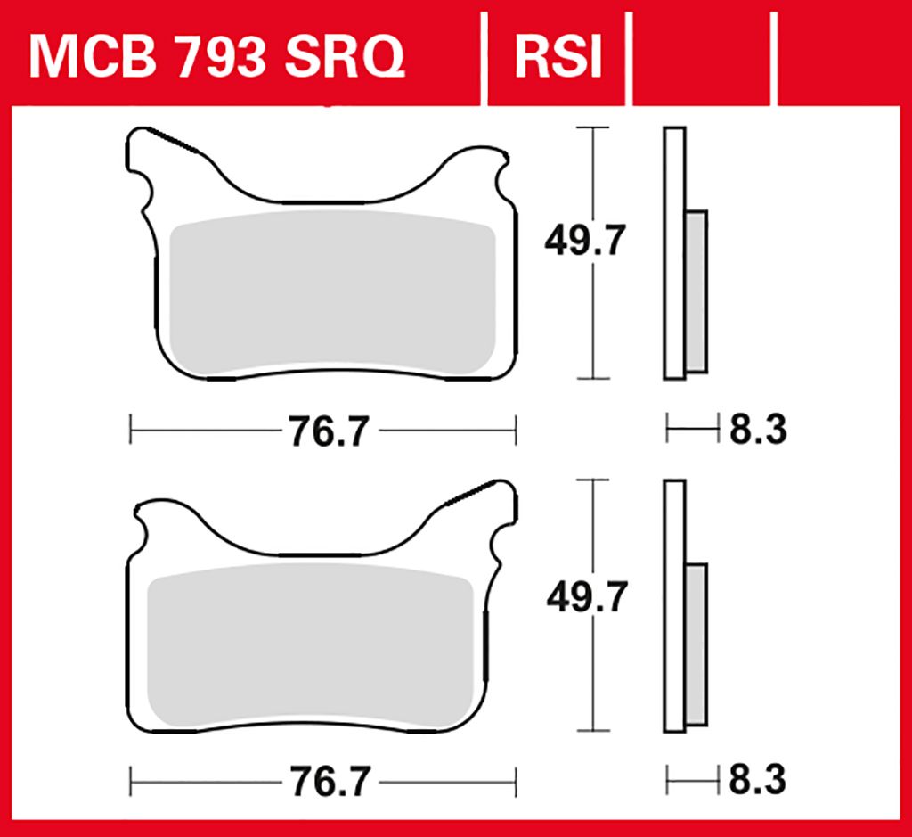 TRW Bremsbelag Sinter Offroad Racing MCB793RSI