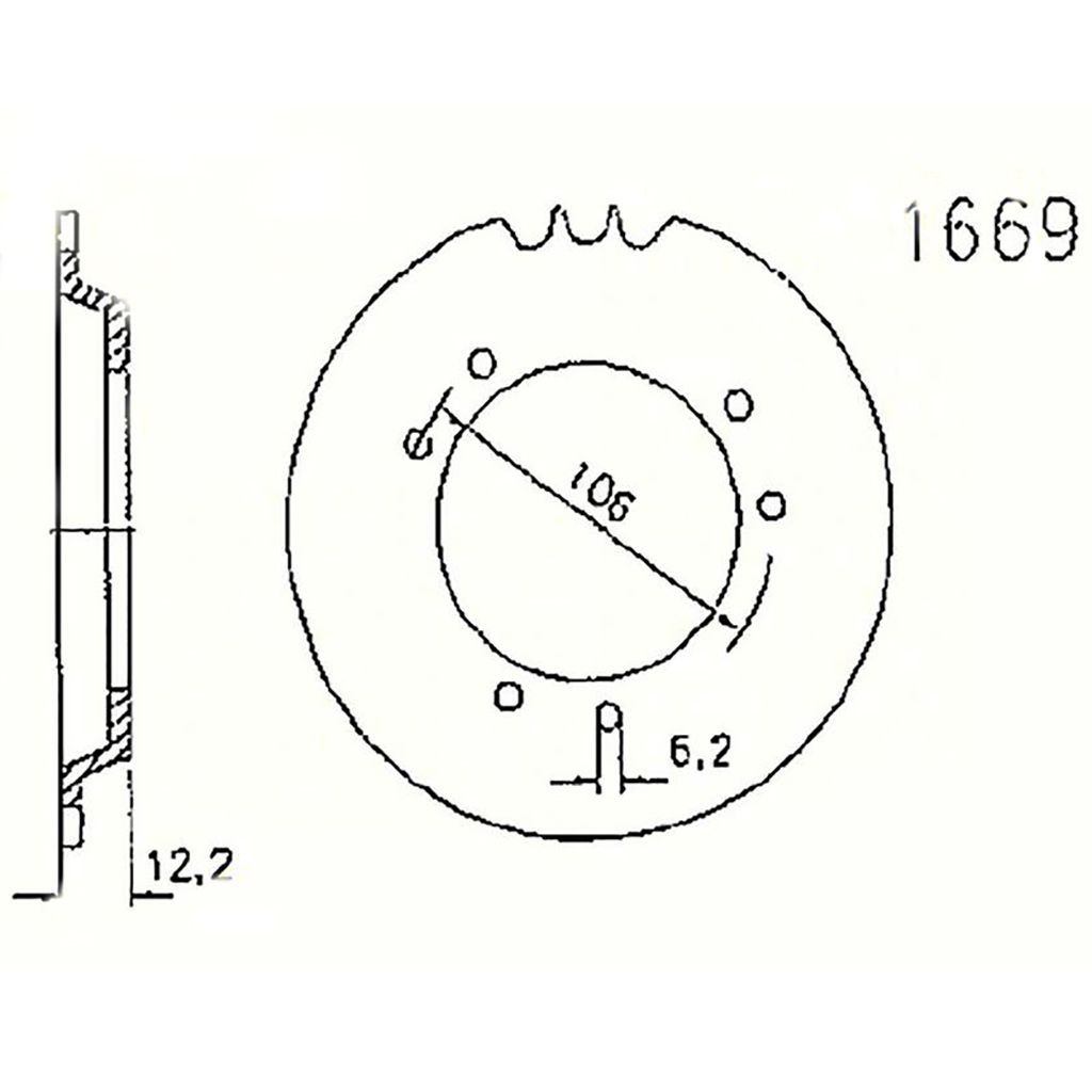 DID Kettensatz für Puch Maxi N/S E50 Automatik 0000