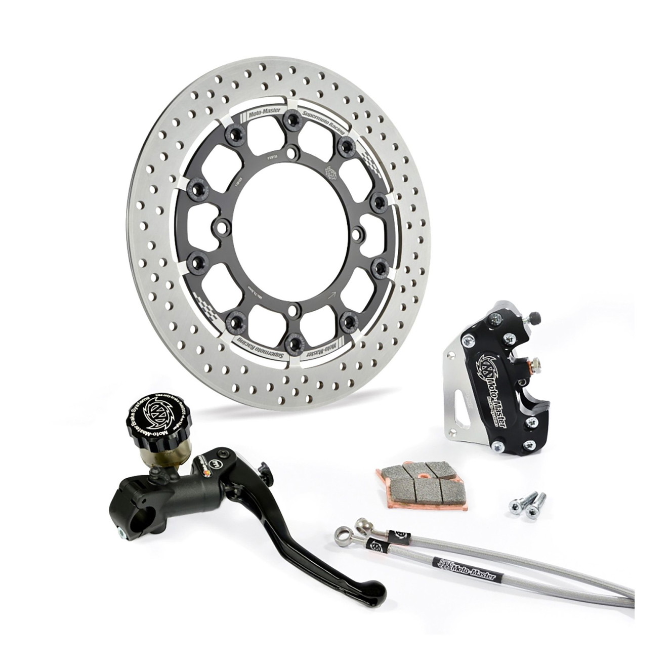 Moto-Master Supermoto Kit 320 Halo Bremsscheibe Bremssattel Bremspumpe