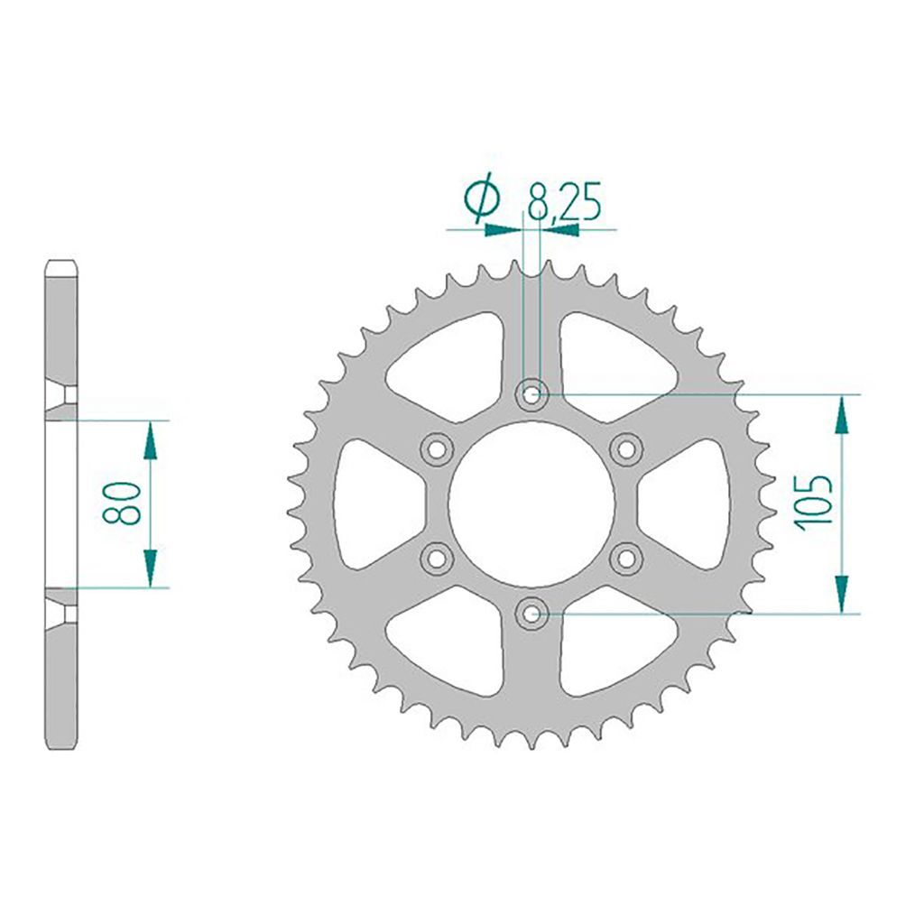 Esjot Kettenrad 35204-42 STAHL #520 42 Zähne