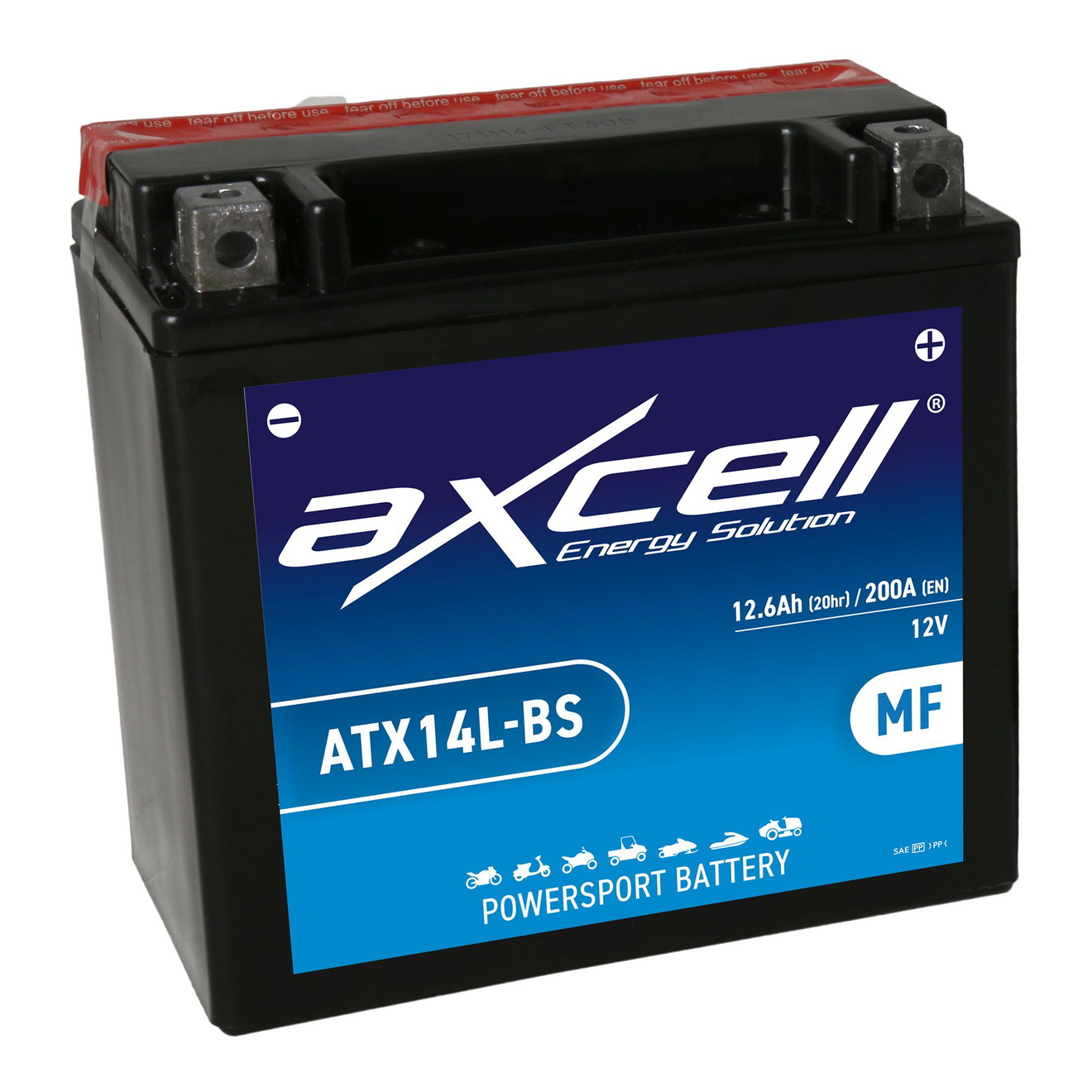 AXCELL Batterie 12V YTX14L-BS Wartungsfrei