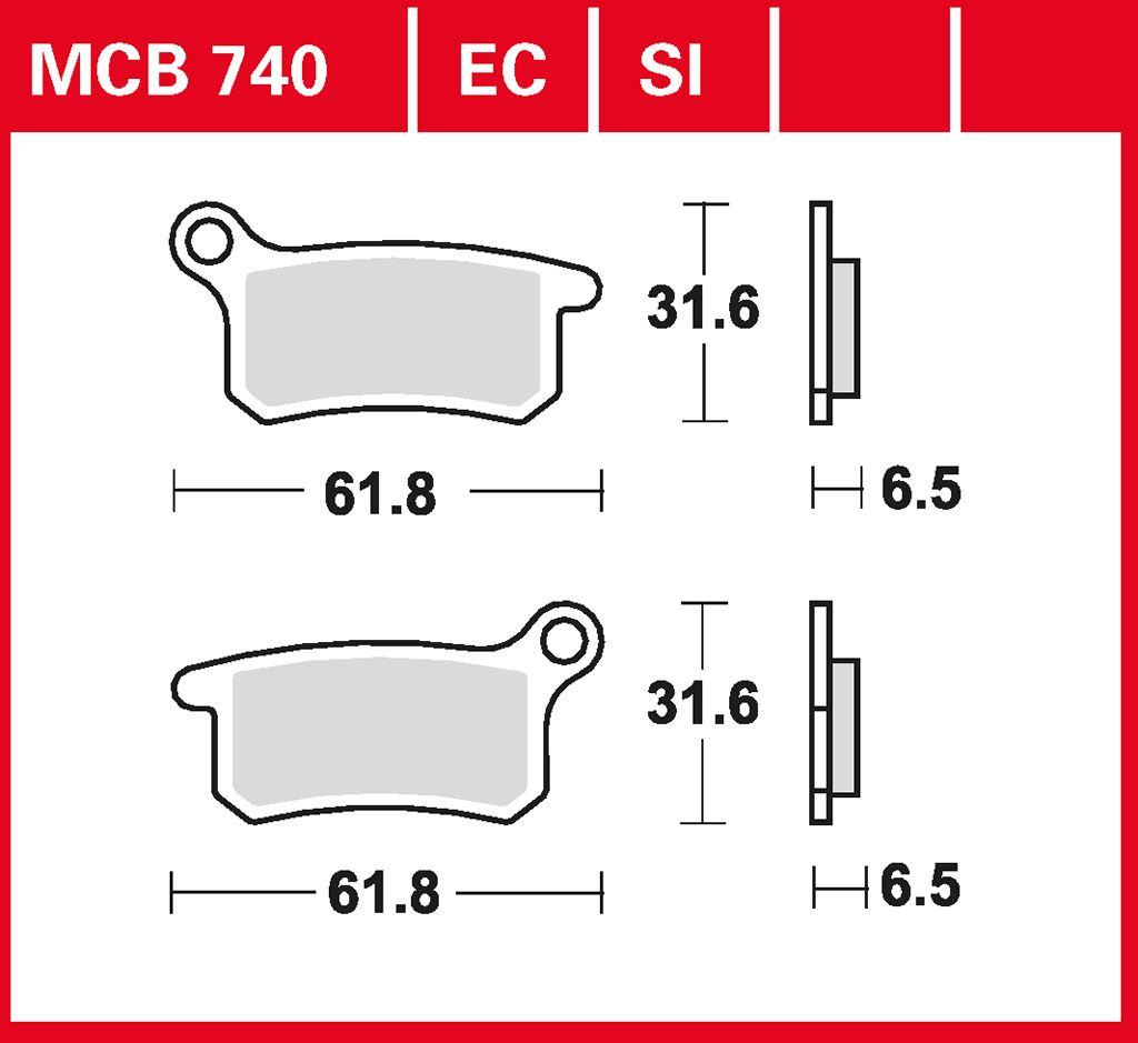 TRW Bremsbelag Sinter Offroad MCB740SI