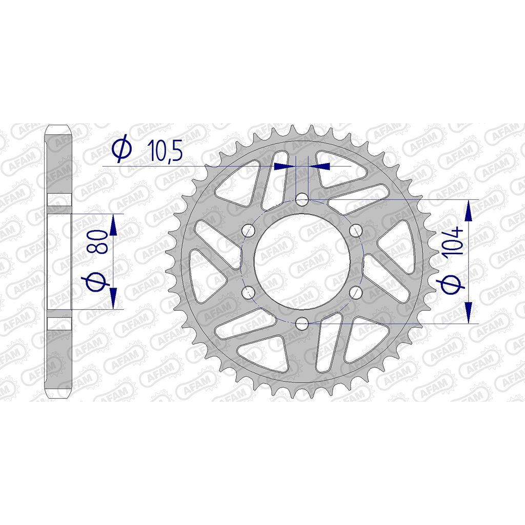 AFAM Kettenrad ALU #530 43 Zähne