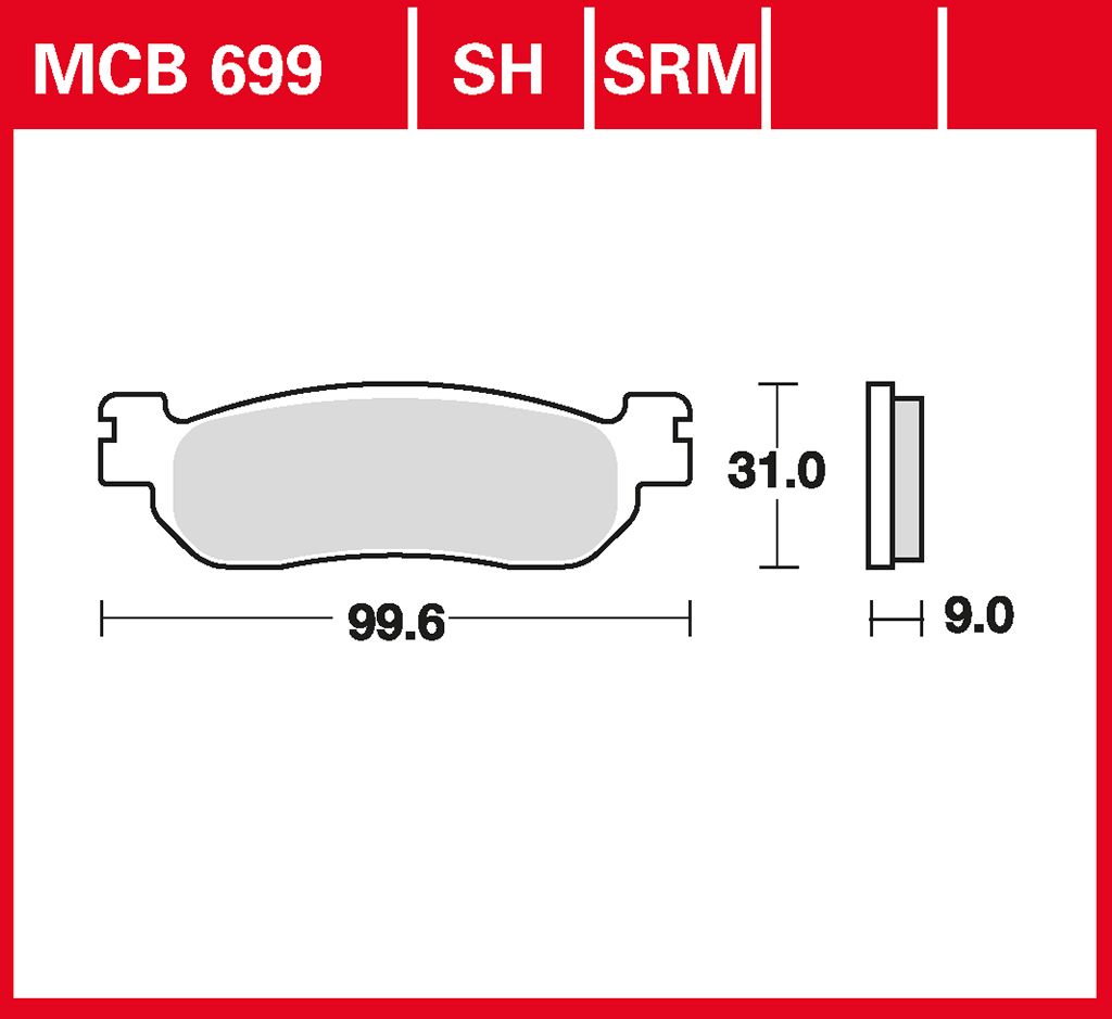 TRW Bremsbelag Sinter Street MCB699SH