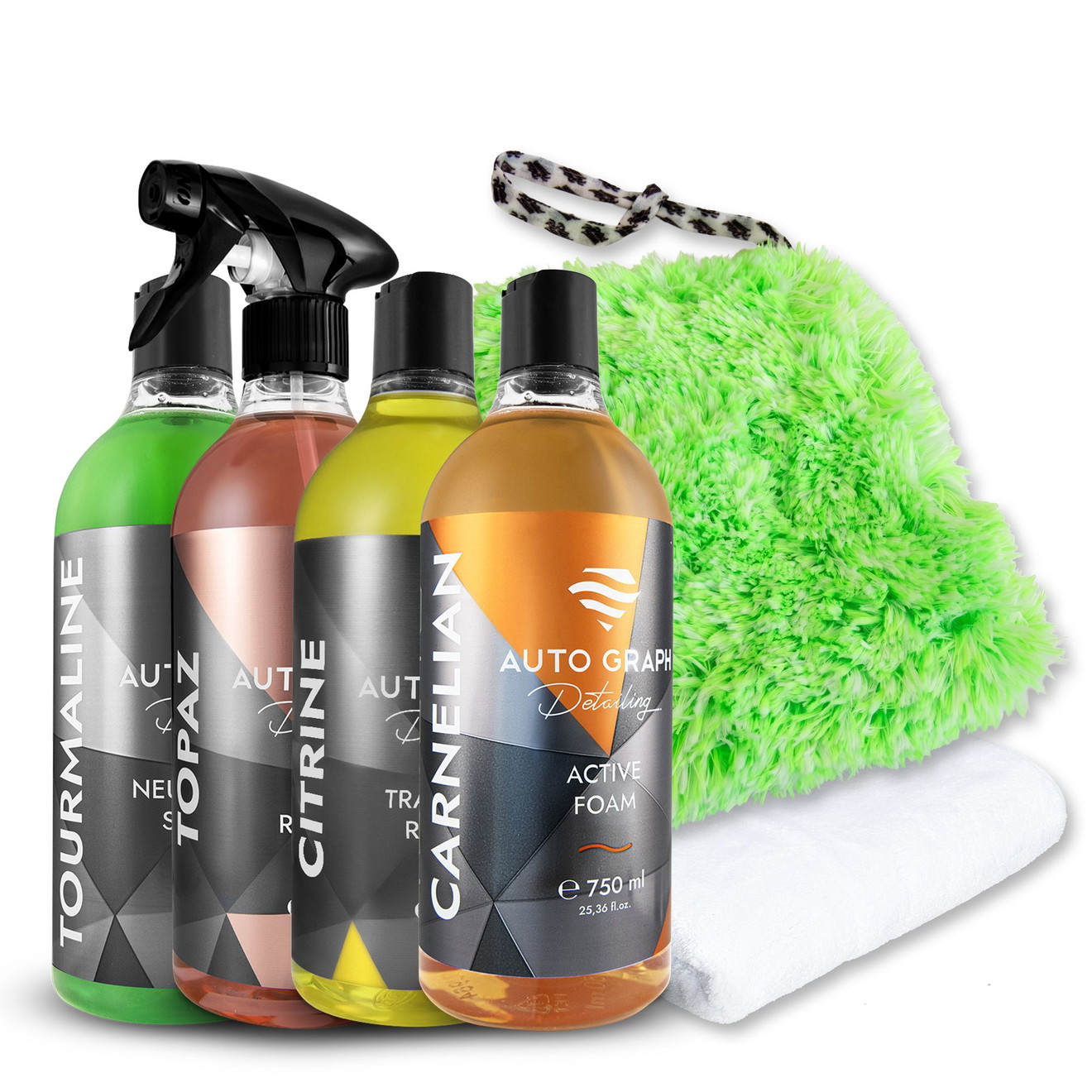 Set Detailing Complet Auto GRAPH Wash XL cu 750 ml