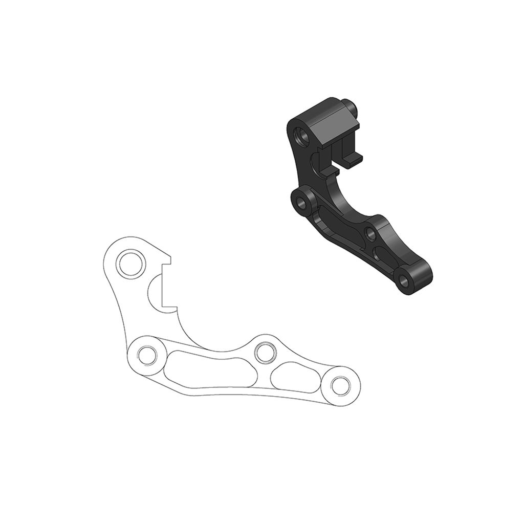 Moto-Master Bremssattel-Adapter Oversize MX 260 mm Ø