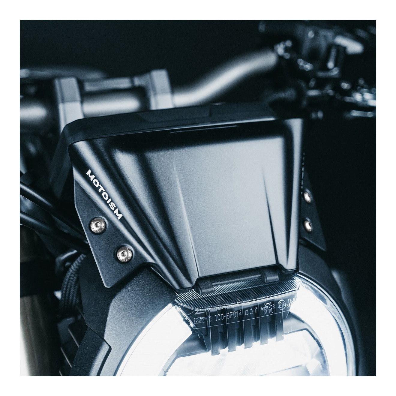 MOTOISM Windschild Edelstahl matt-schwarz