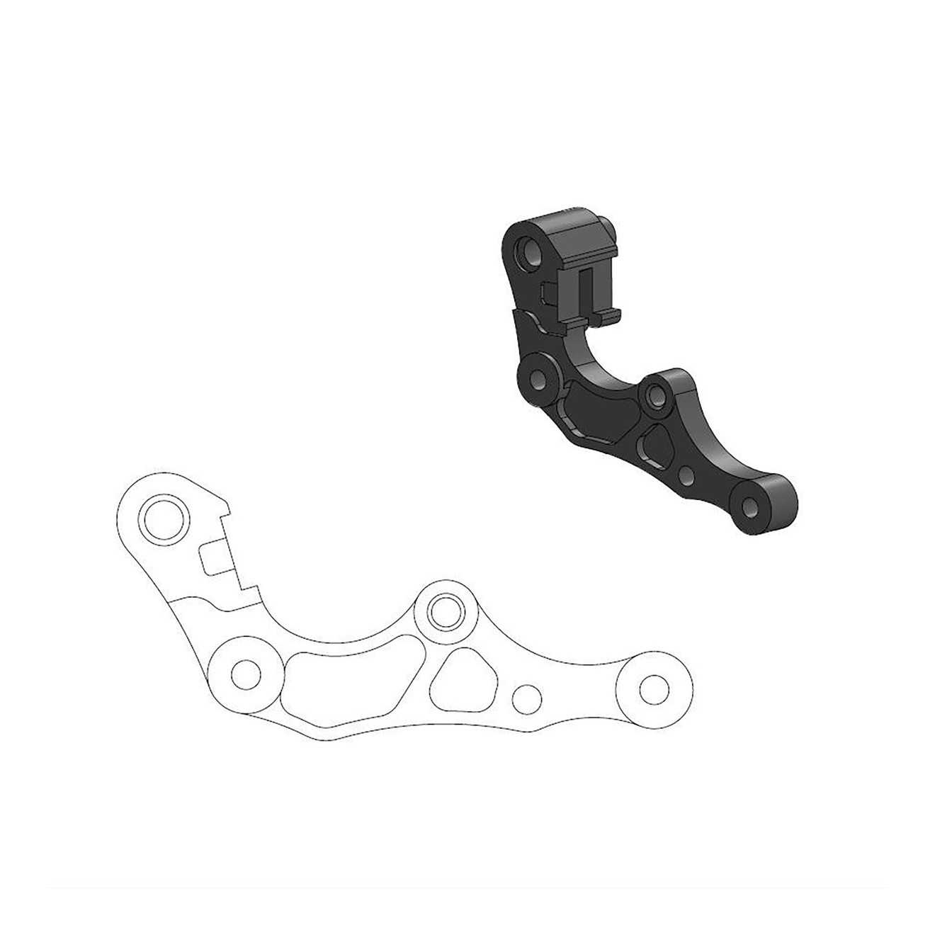 Moto-Master Bremssattel-Adapter Oversize 260 mm Ø