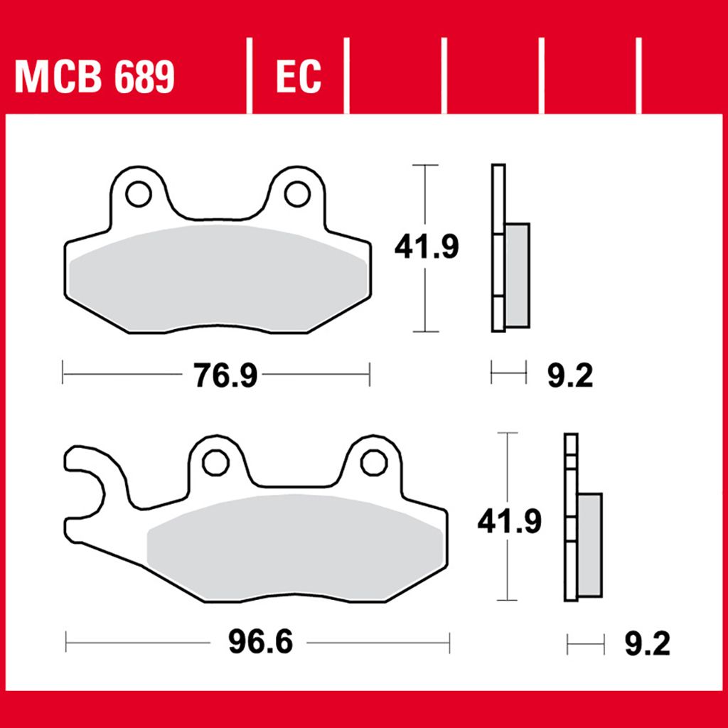 TRW Bremsbelag organisch MCB689