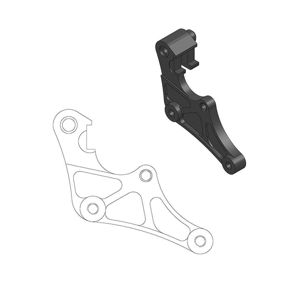 Moto-Master Bremssattel-Adapter Supermoto Street Adapter 320 mm Ø