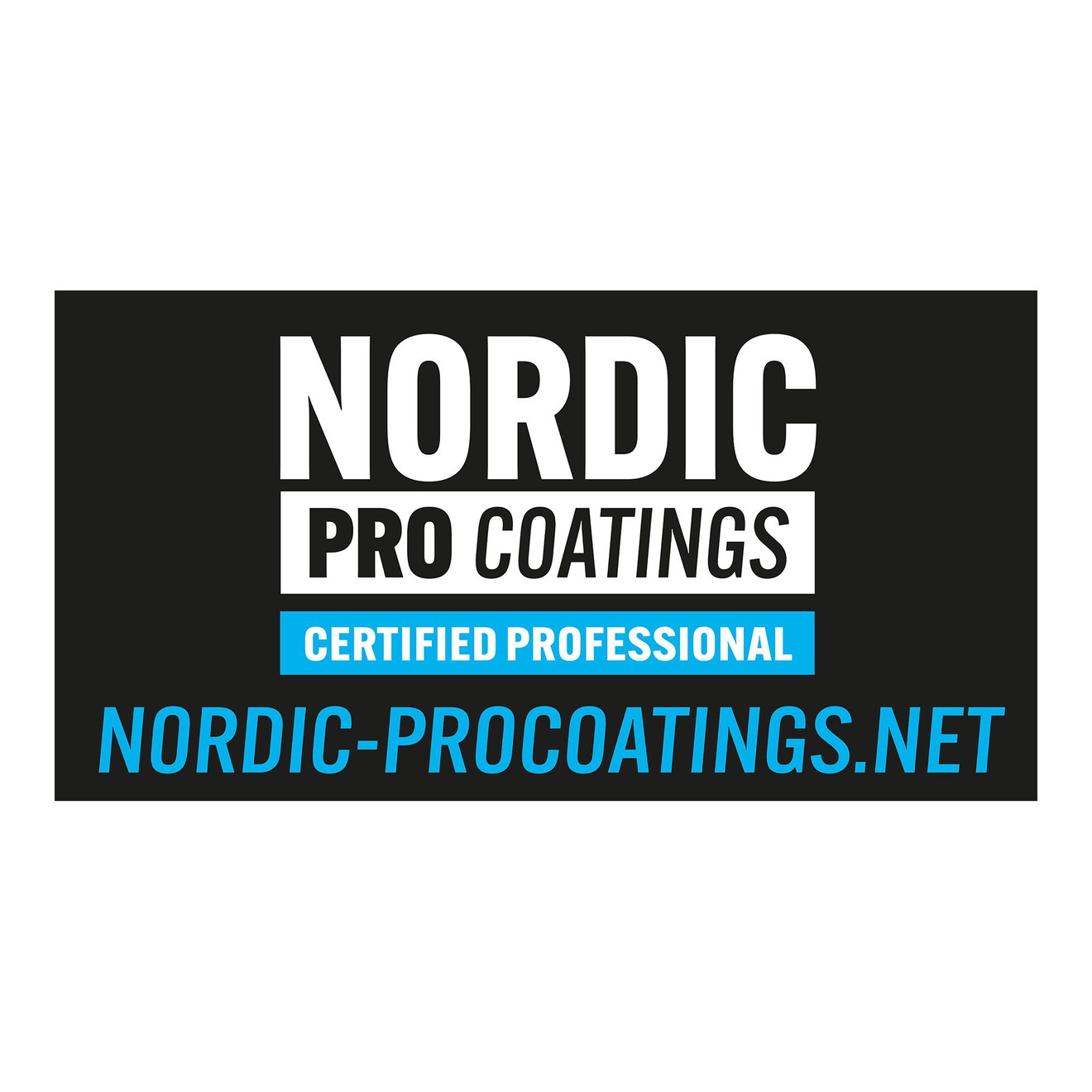 NORDIC Pro Coatings wandbanner met oogjes 100x50 cm