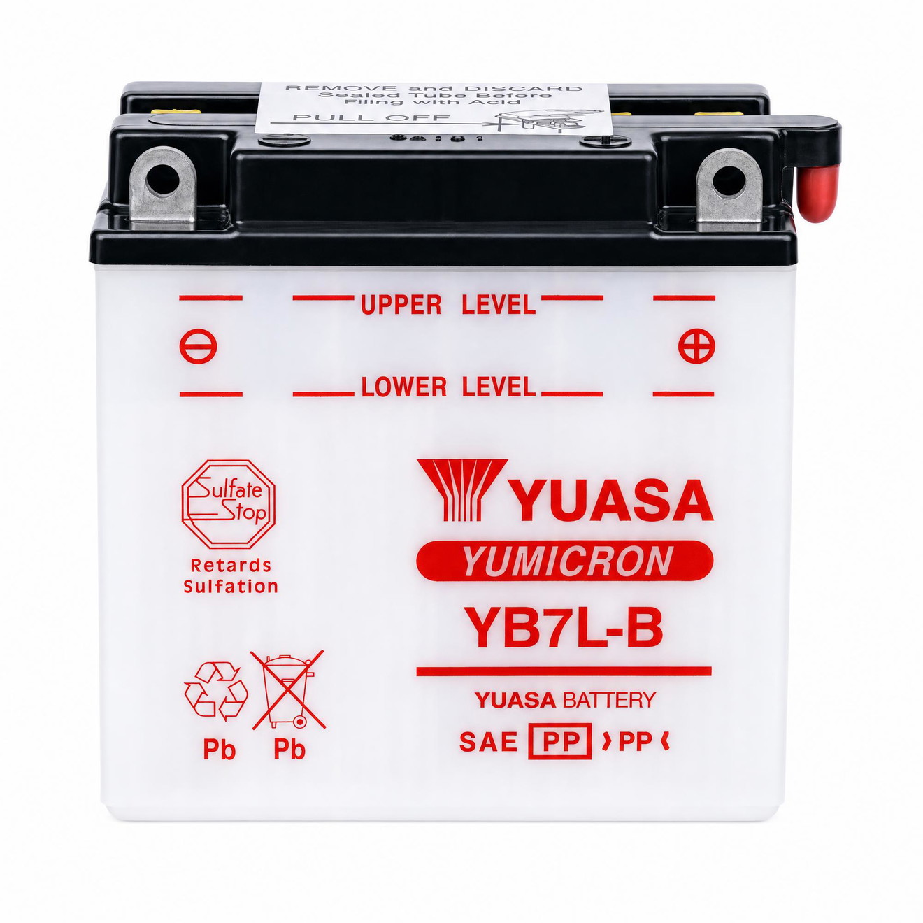 Yuasa Batterie 12V 8AH YB7L-B Blei-Säure 50712 ohne Säurepack
