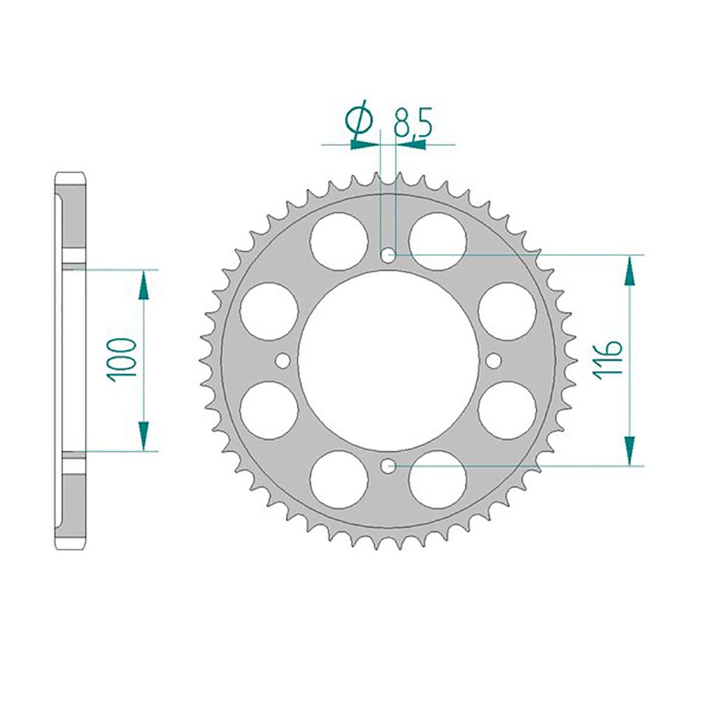 AFAM Kettenrad ALU #428 50 Zähne