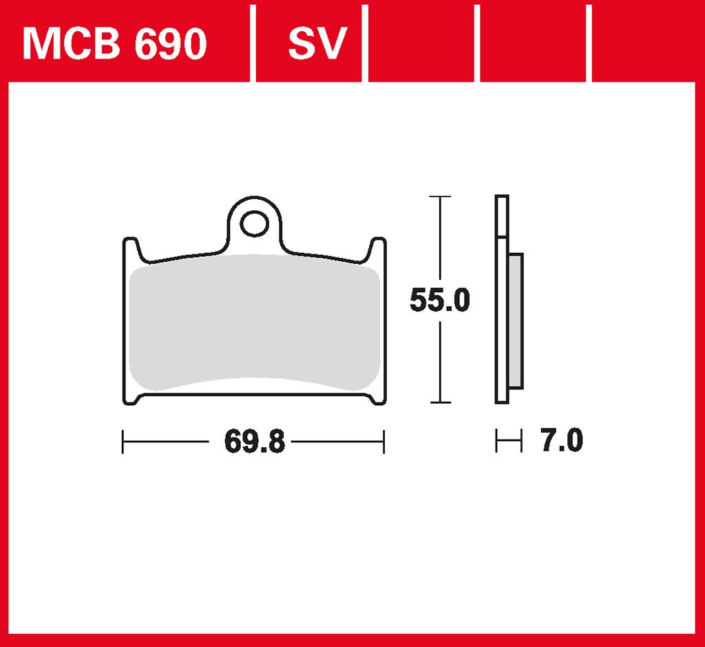 TRW Bremsbelag Sinter Street MCB690SV
