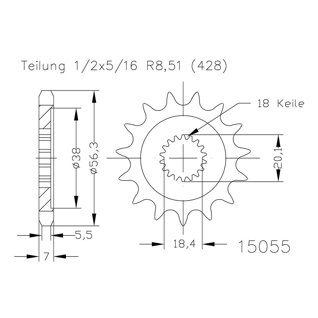 Esjot Ritzel #428 13 Zähne
