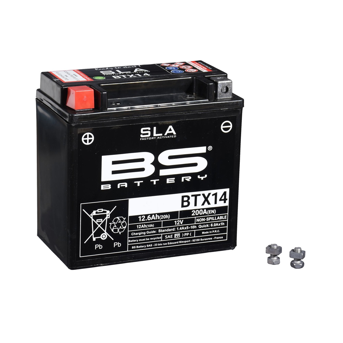BS Batterie 12V 12AH YTX14 GEL 51214