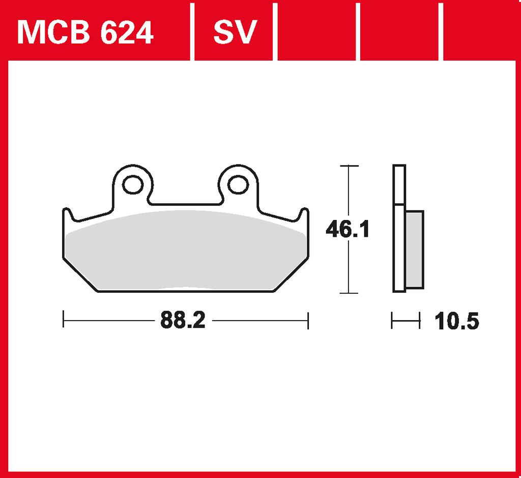 TRW Bremsbelag organisch MCB624