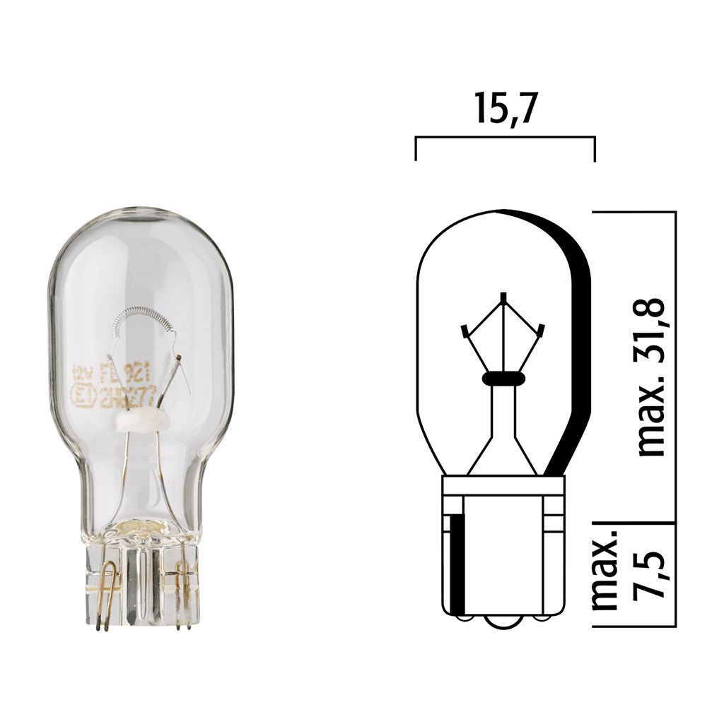Flösser Lampen 12V 16W W2,1x9,5d VPE10