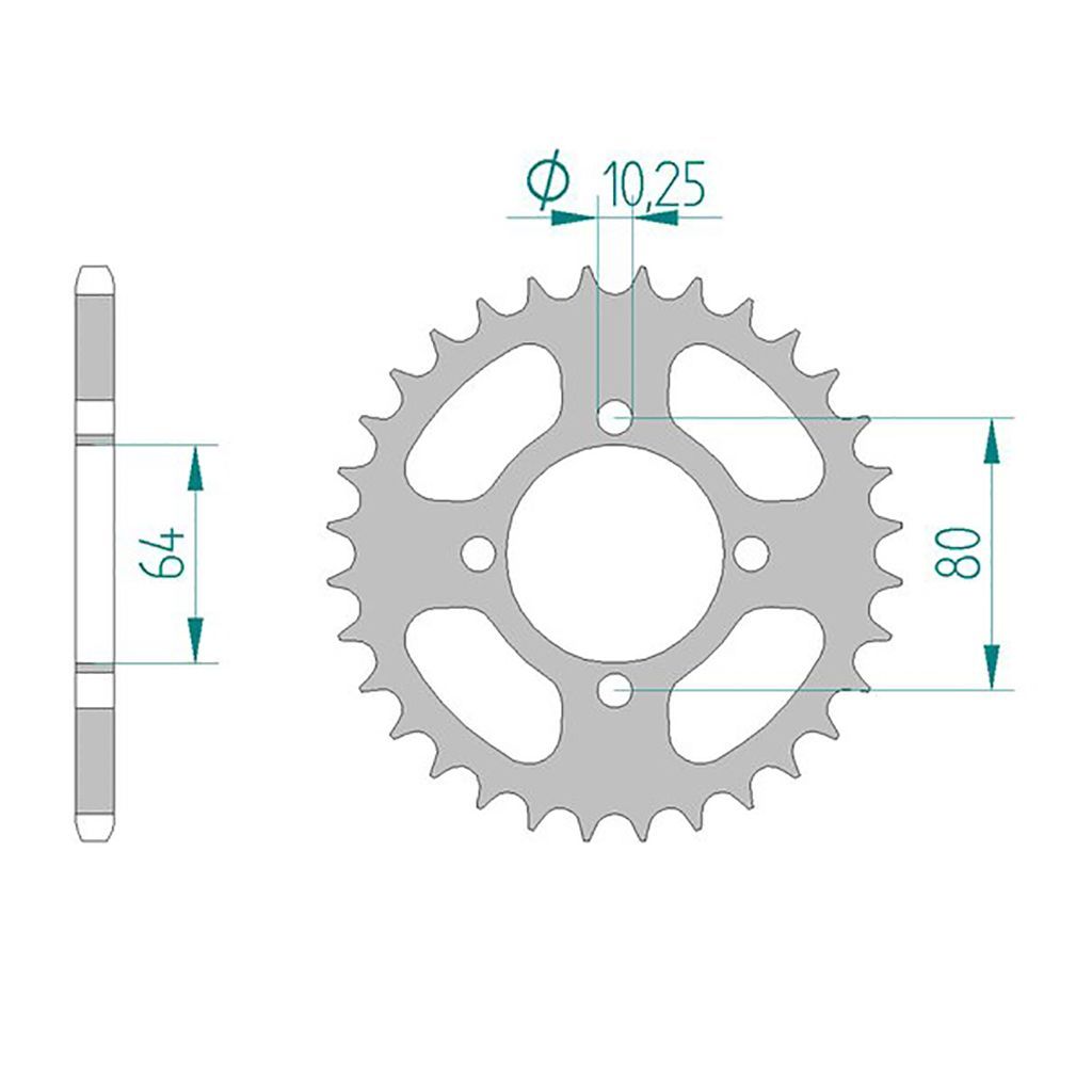 Esjot Kettenrad STAHL #520 32 Zähne