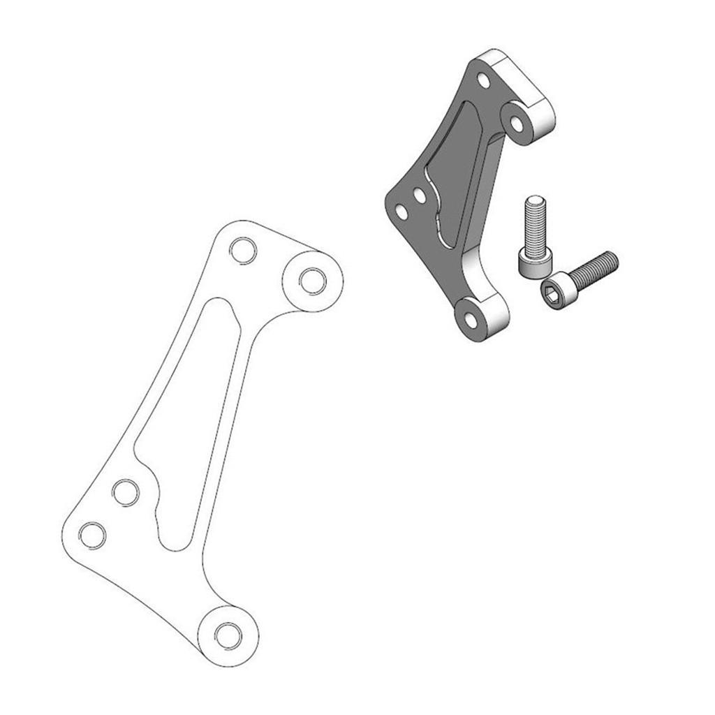 Moto-Master Bremssattel-Adapter Supermoto Racing Adapter 300 mm Ø