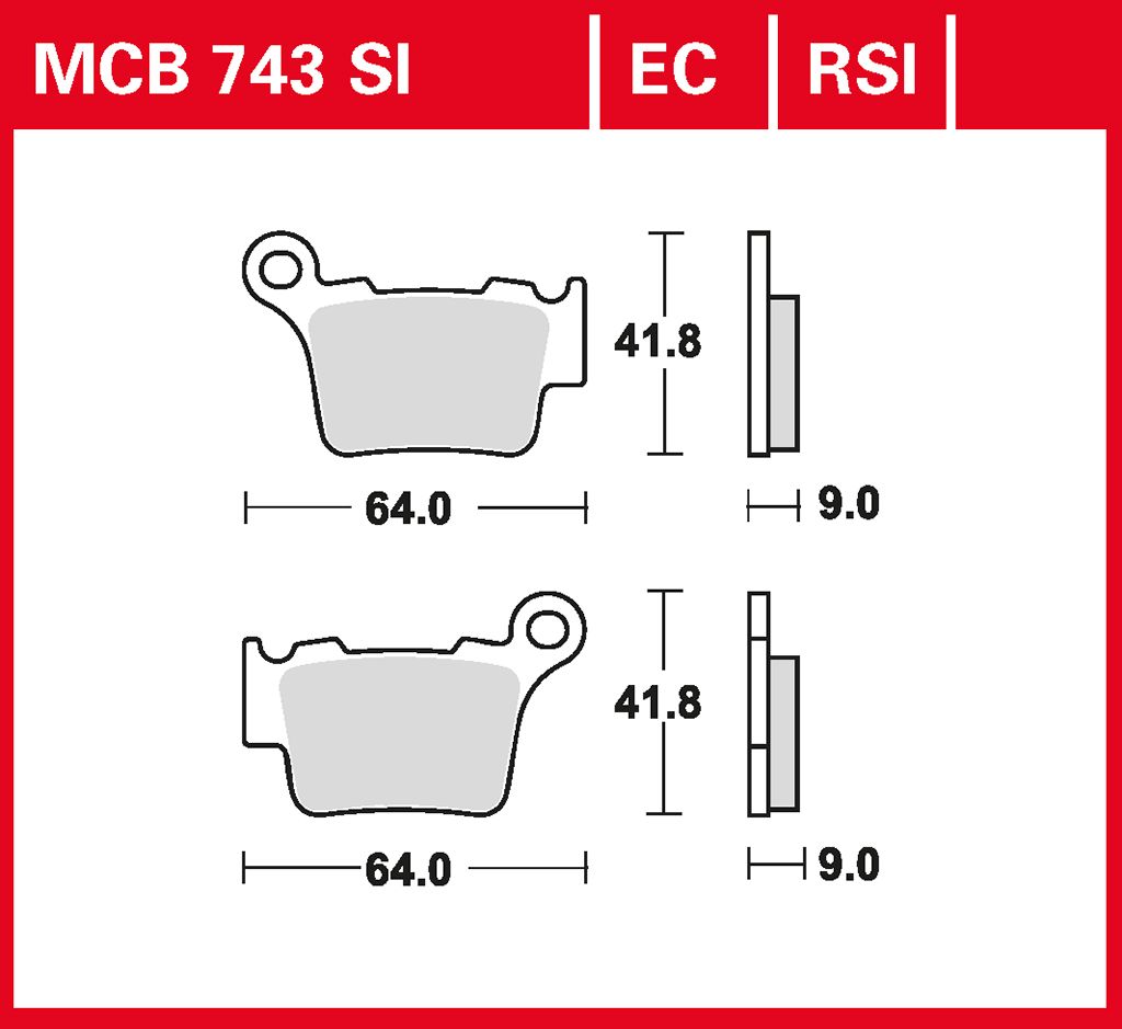 TRW Bremsbelag Sinter Offroad Racing MCB743RSI