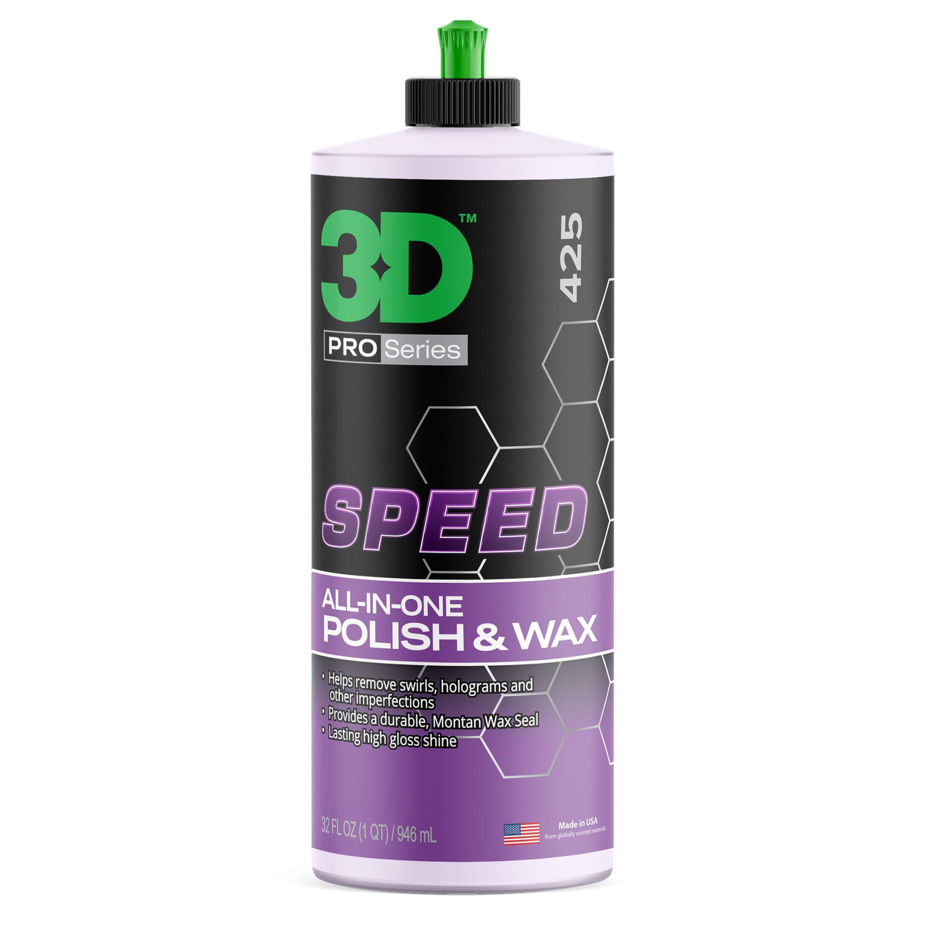 3D Speed All in One 425 Lackpolitur Glaze Wachsversiegelung 946ml