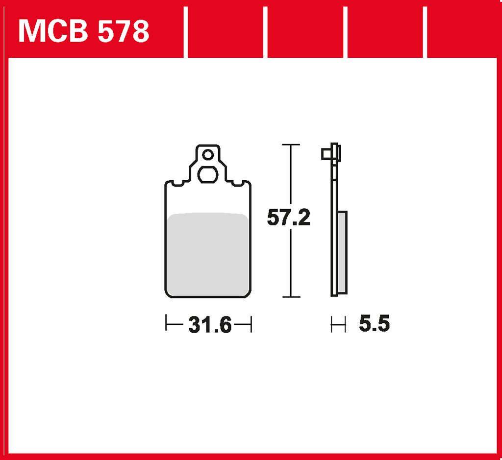 TRW Bremsbelag organisch MCB578