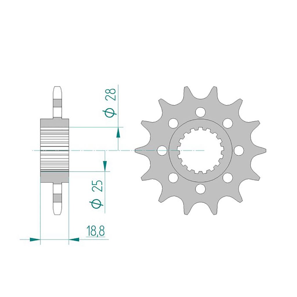 Esjot Ritzel 61601-17 #520 17 Zähne
