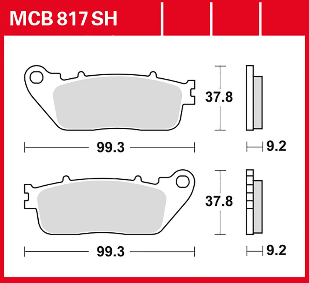 TRW Bremsbelag Sinter Street MCB817SH