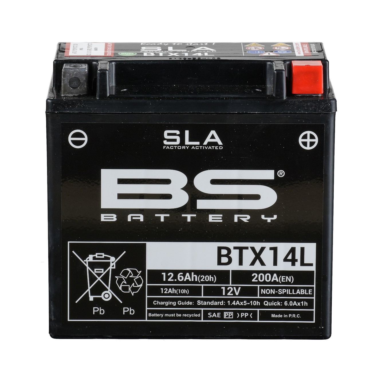 BS Batterie 12V 12AH YTX14L GEL