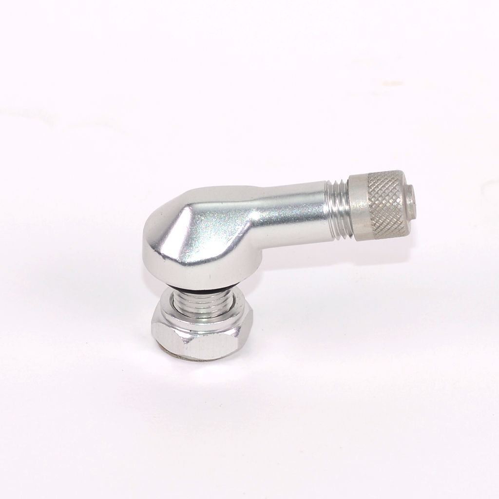 MotoLibre Ventil Felge 90 Grad 8,3mm silber Alu