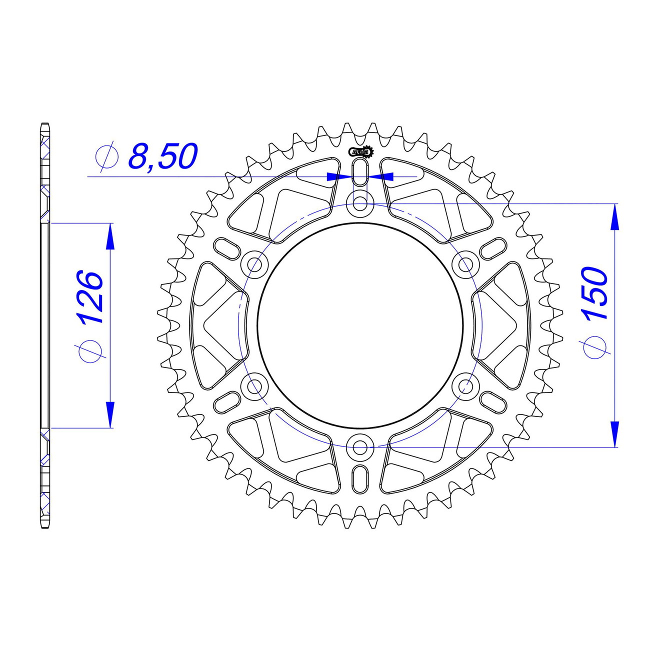 AFAM Kettenrad ALU #520 S/C