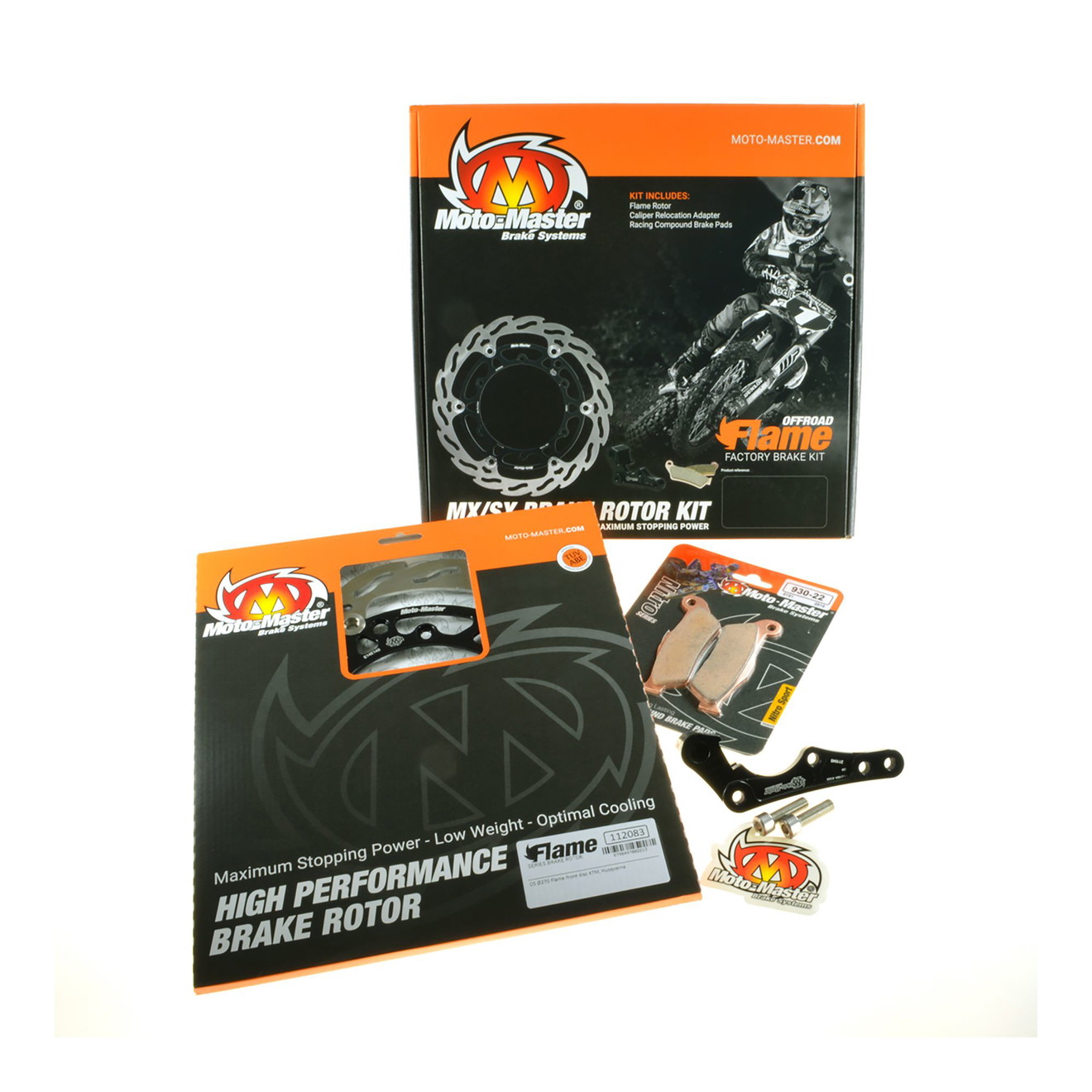 Moto-Master Oversize Kit 270mm Flame Bremsscheibe Adapter Beläge