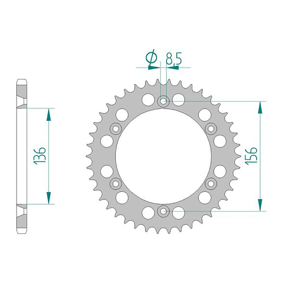 AFAM Kettenrad ALU #520 51 Zähne