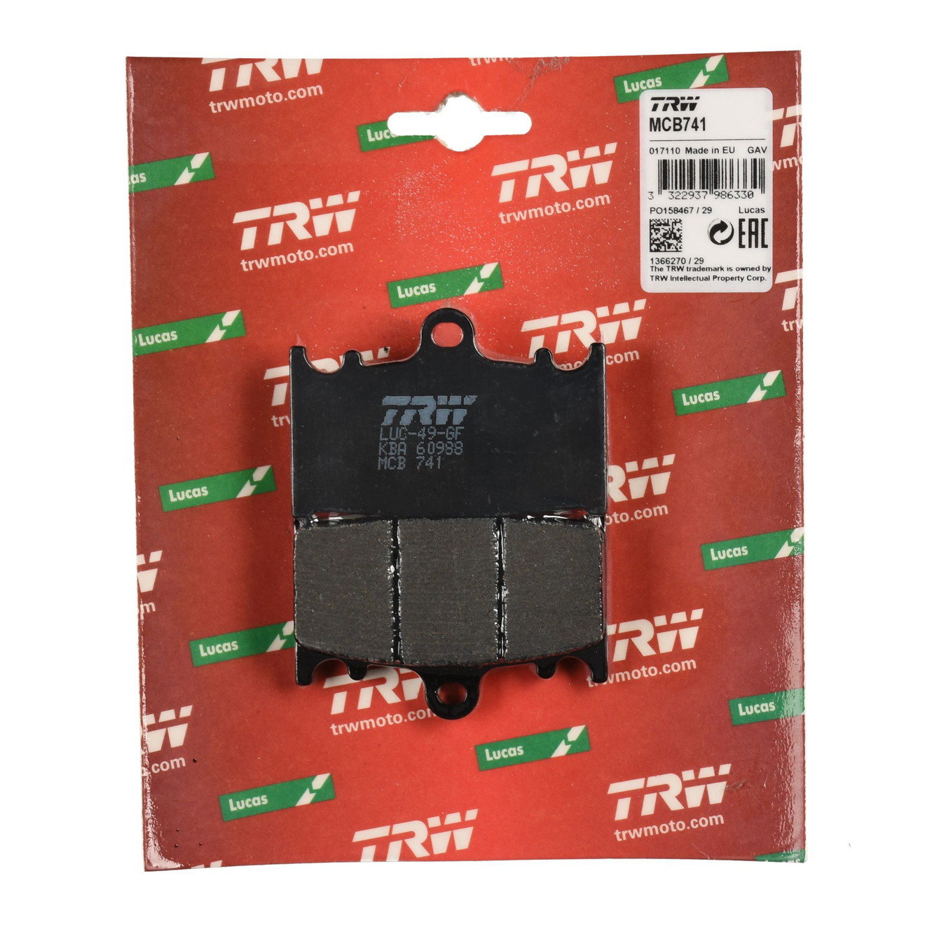 TRW Bremsbelag organisch MCB741