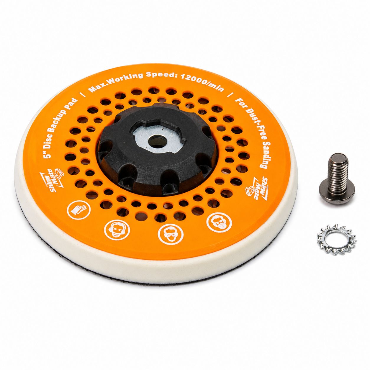 Platine de soutien ShineMate 125mm DustDevil Multi-Holes M8 pour polisseuses excentriques