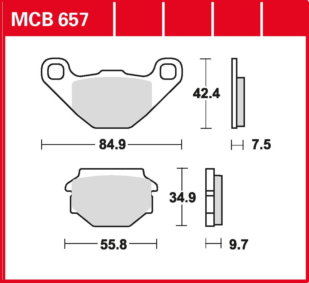 TRW Bremsbelag organisch MCB657