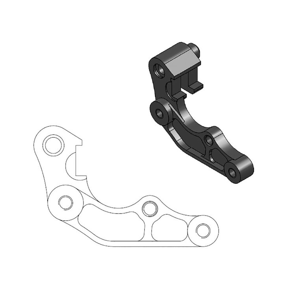 Moto-Master Bremssattel-Adapter Oversize MX 260 mm Ø