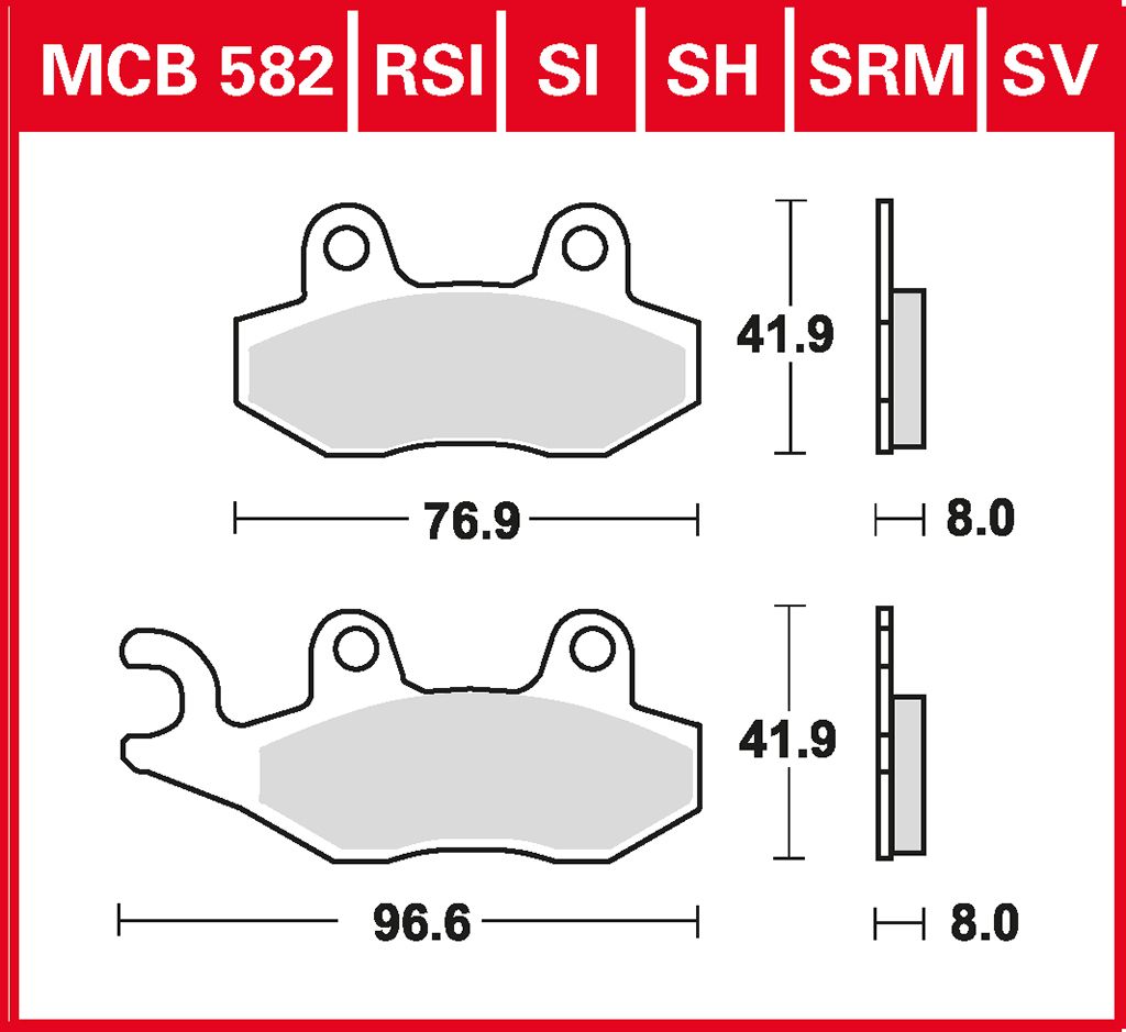 TRW Bremsbelag Sinter MCB582SRM