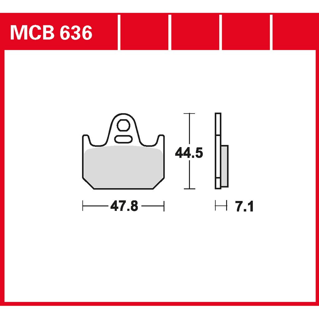 TRW Bremsbelag organisch MCB636