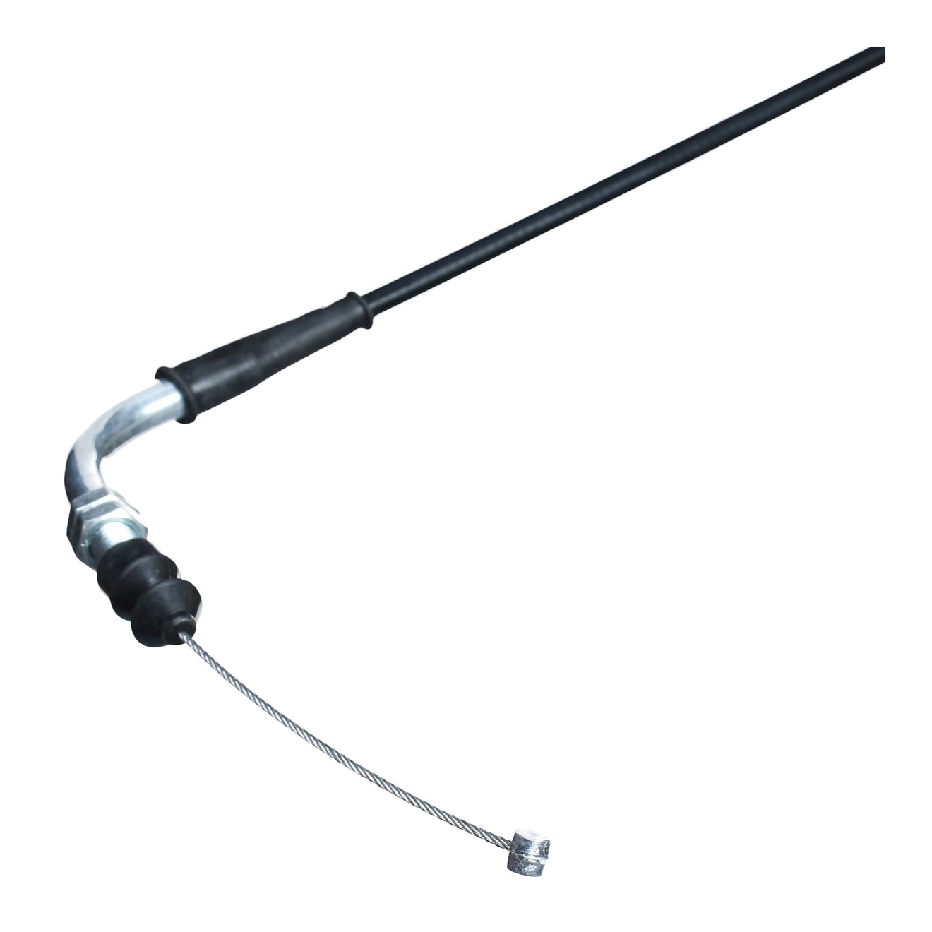 ScooterLibre Gaszug f. China 50 ccm 4-Takt komplett ohne Lasche / mit Gewinde Typ II