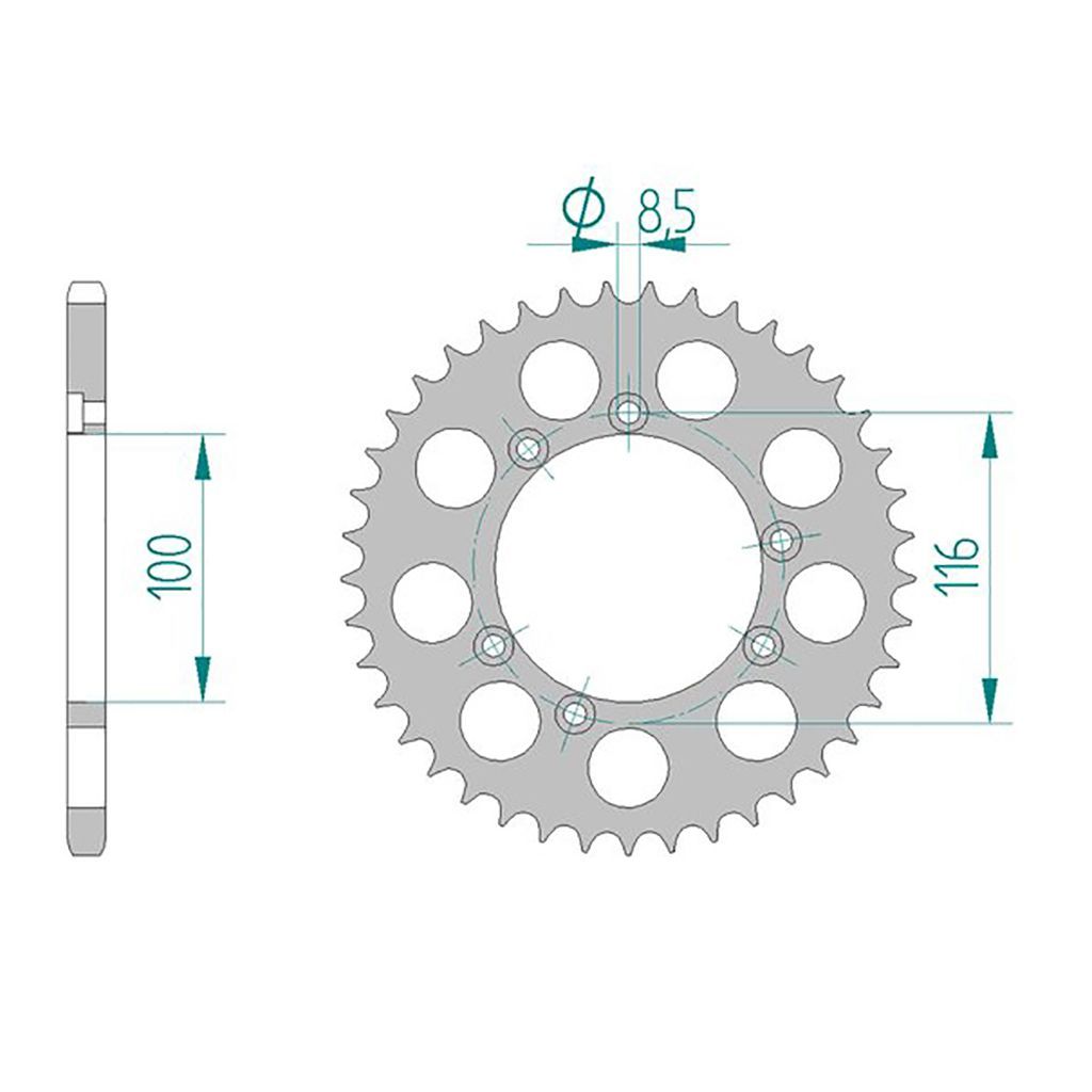 AFAM Kettenrad ALU #520 40 Zähne