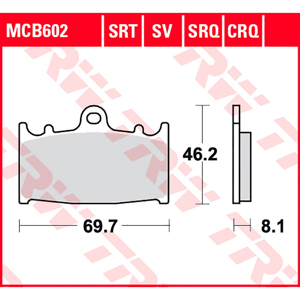 TRW Bremsbelag Sinter Road MCB602SRT